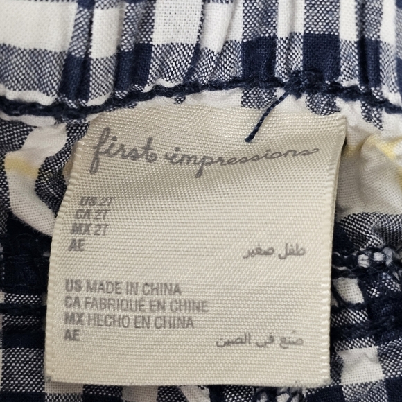 First Impressions & Carters Baby Boy Size 24M 2T Shorts‎ Plaid Striped Casual - Picture 3 of 7